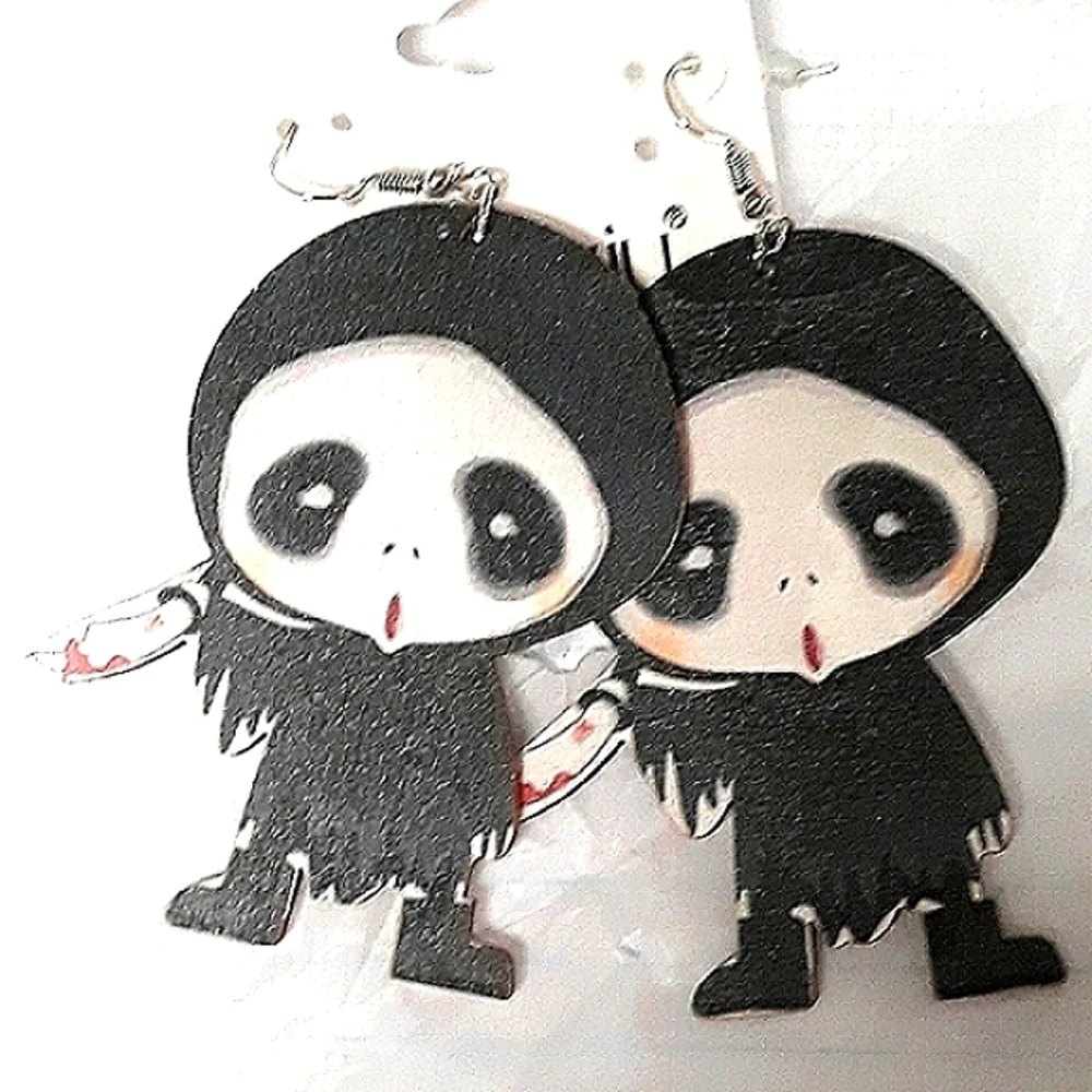 Halloween Spooky Panda Bear Earrings Goth Halloween Fall Jewelry NEW